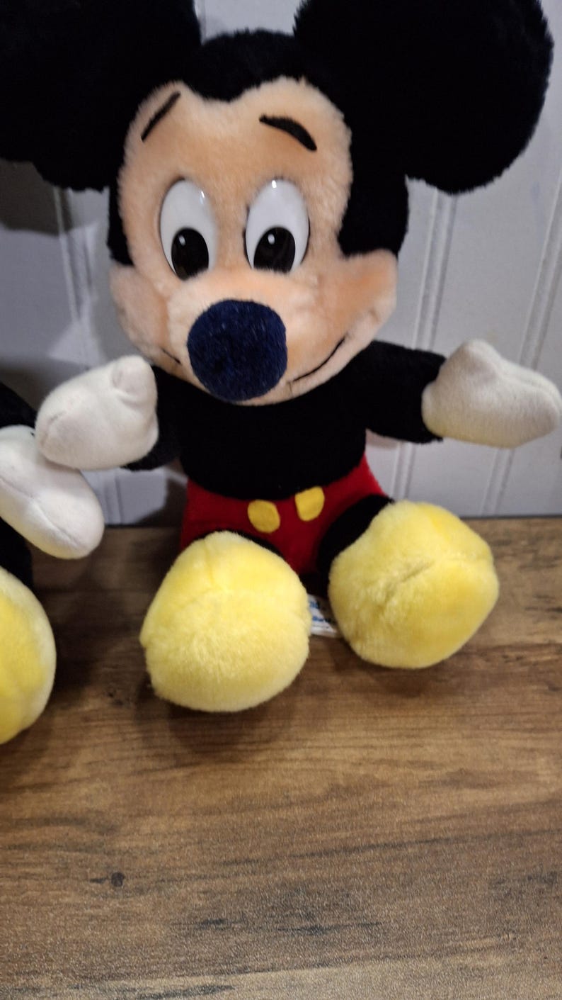 Pair Vintage Disneyland Walt Disney Mickey & Minnie Mouse Plush Stuffed Animals bild 6