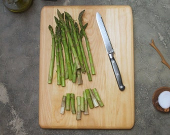 Classic Minimalist Cutting Board, Hardwood Cutting and Serving Board, Wedding or Housewarming Gift, Handmade