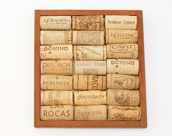 DIY Wine Cork Trivet, Add Your Own Corks, Wine Cork Craft, Hardwood Cork Trivet, Wedding, Vacation Memories