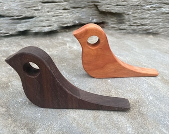 Bird Shaped Door Stop, Hardwood Doorstop, Door Wedge, Handmade Bird Doorstop