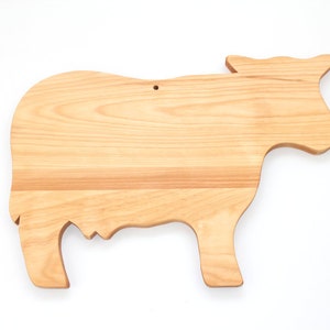 Cow Shaped Cutting Board, Hardwood Serving Tray, Dairy Cow Shape, Farm Themed Cutting Board, Large Board