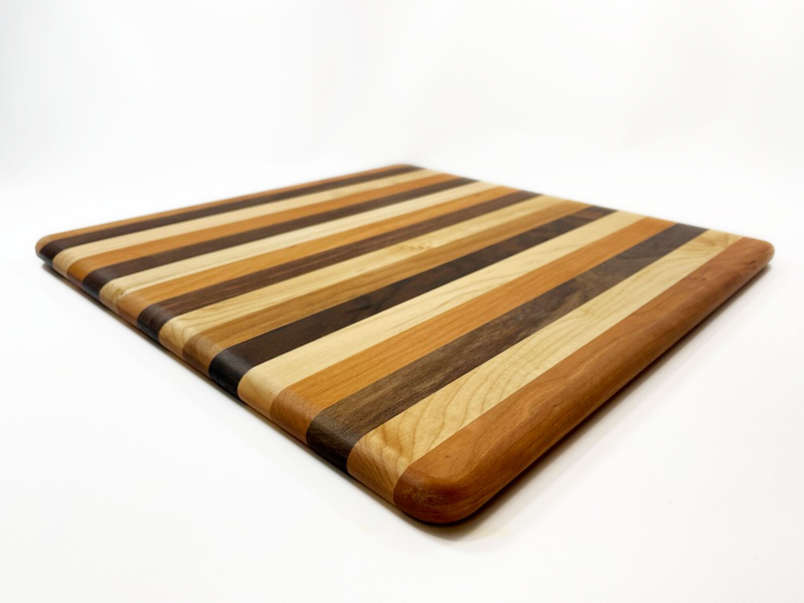 Multi Hardwood Square Cutting Board Large Serving Board Wood Etsy