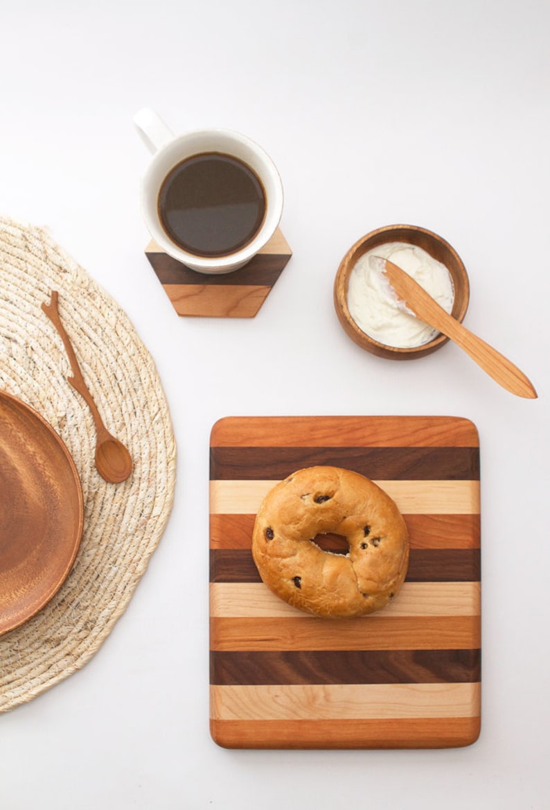 Handcrafted Hardwood Serving/Cutting Board with Knife Etsy