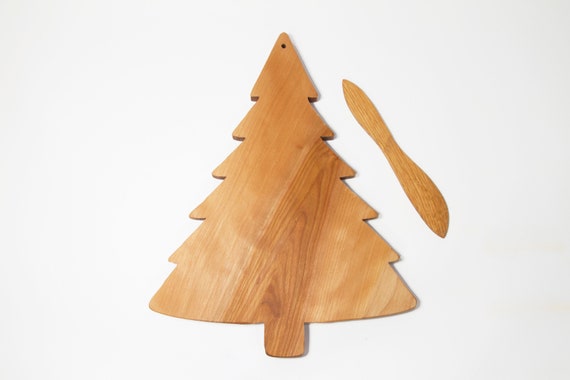 Christmas tree wooden cheese board Clearance