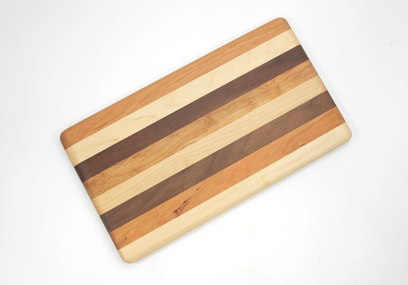 Multi-Hardwood Cutting Board Set, Handmade Three-Piece Gift Set, Housewarming Gift, Wedding Gift, Kitchen Basics, Maple Cherry Walnut Boards image 3