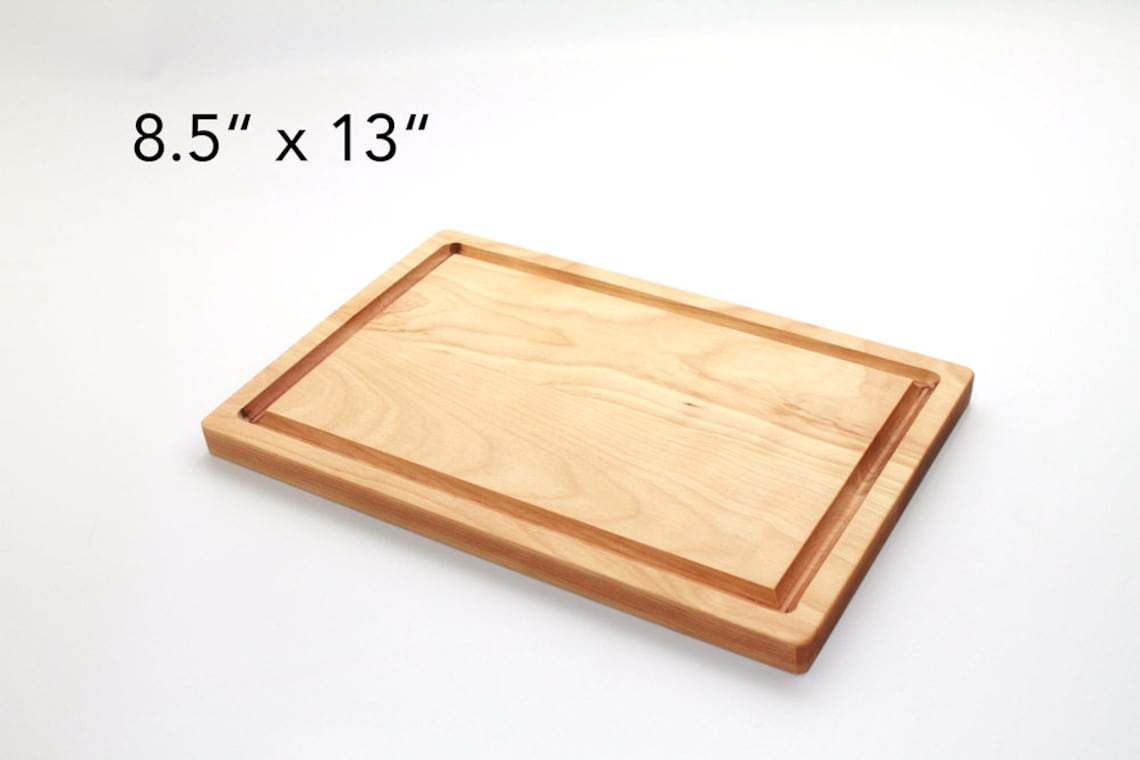 Hardwood Cutting Board With Groove Carving Board Juice Etsy