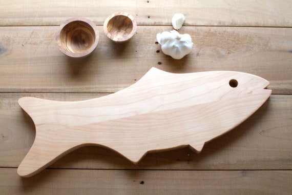 Fish Shaped Cutting and Serving Board, Fish Charcuterie Board