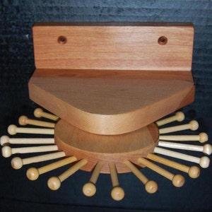 Handmade Hardwood Revolving Tie/necklace/mask Rack Space Saving Closet ...