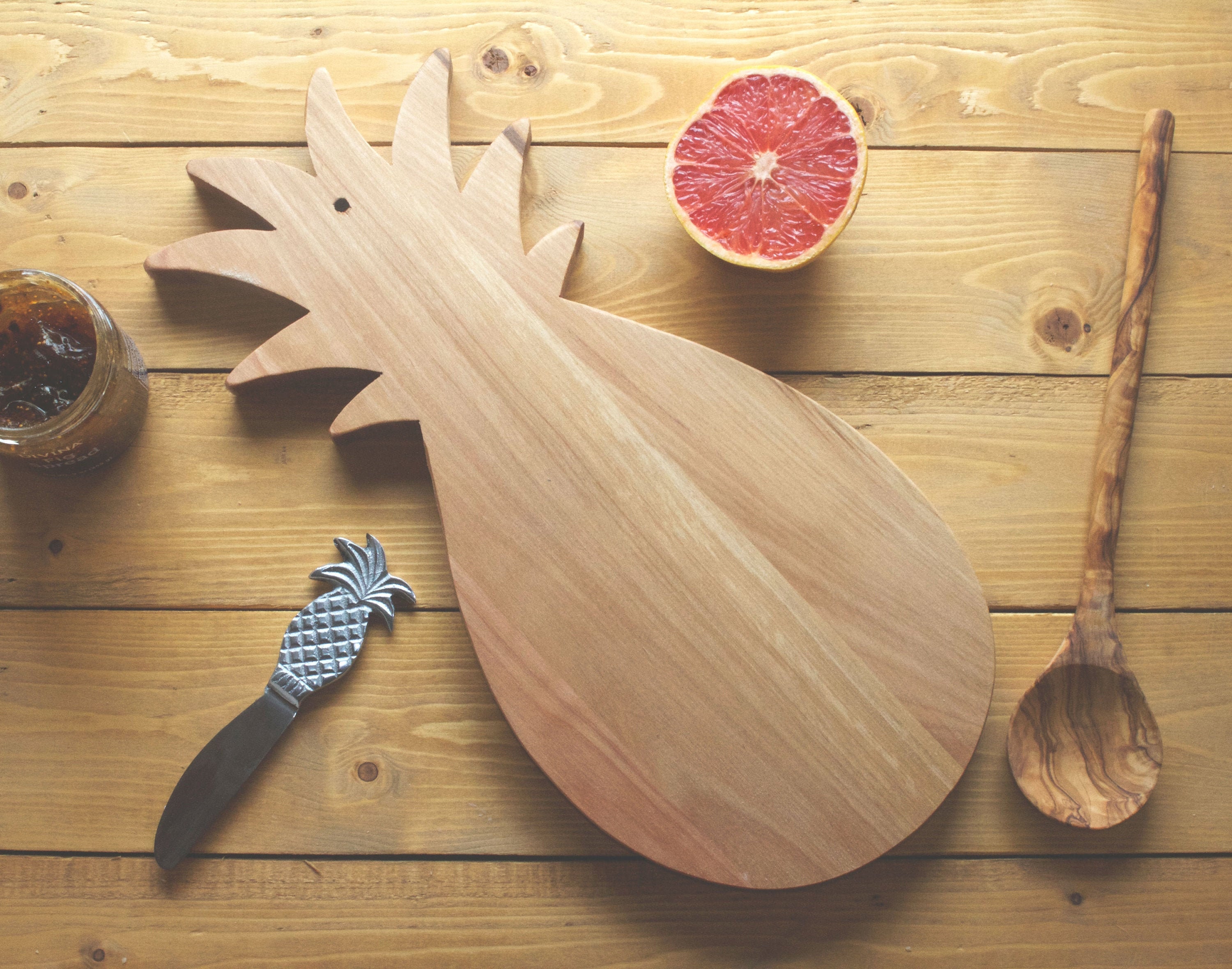 Pineapple Shape Cutting Board, Hardwood Serving Board, Two Styles, Handmade  Charcuterie Board - Etsy
