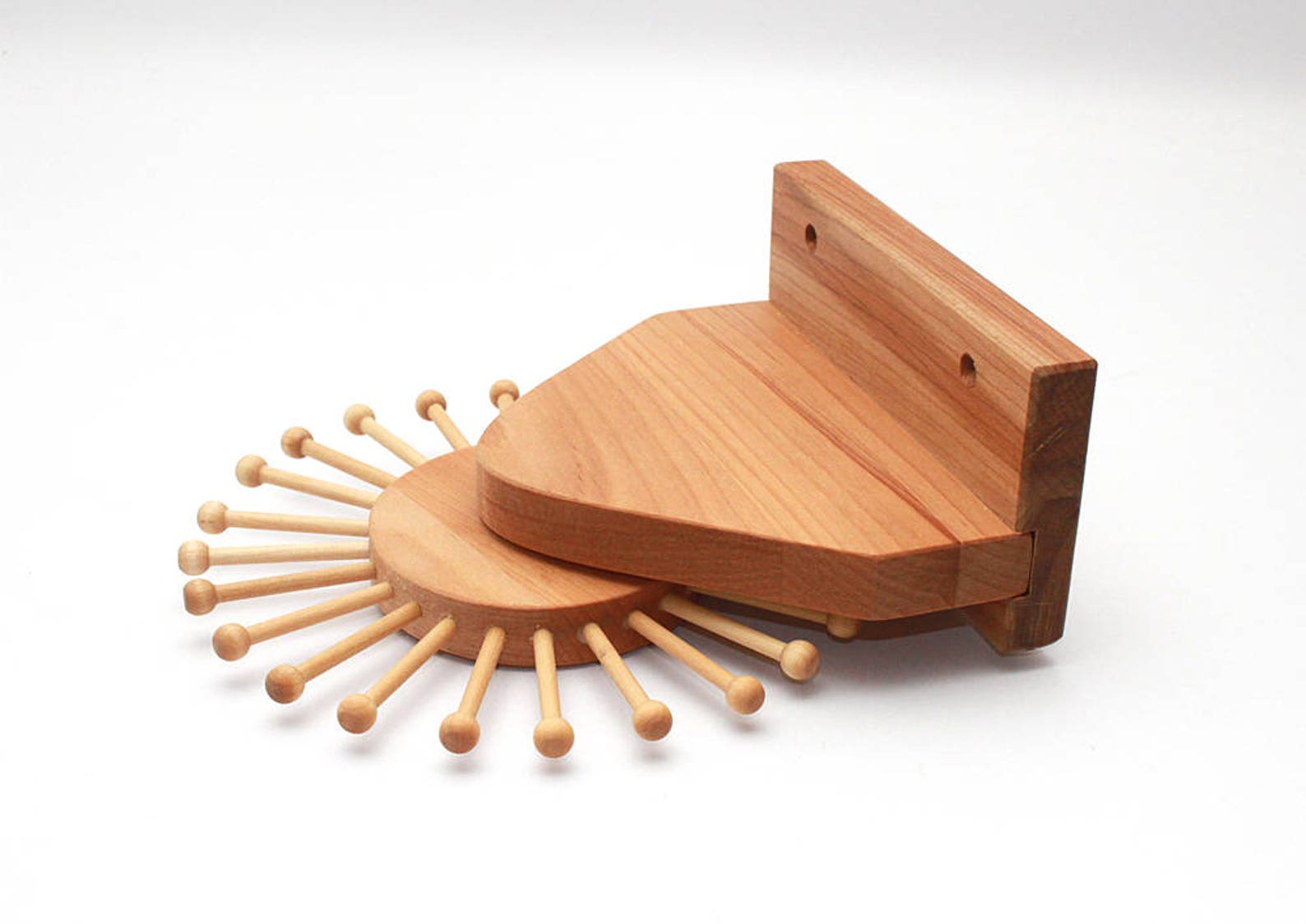 Handmade Hardwood Revolving Tie/necklace/mask Rack Space Etsy