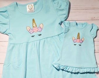 matching girl and doll dresses