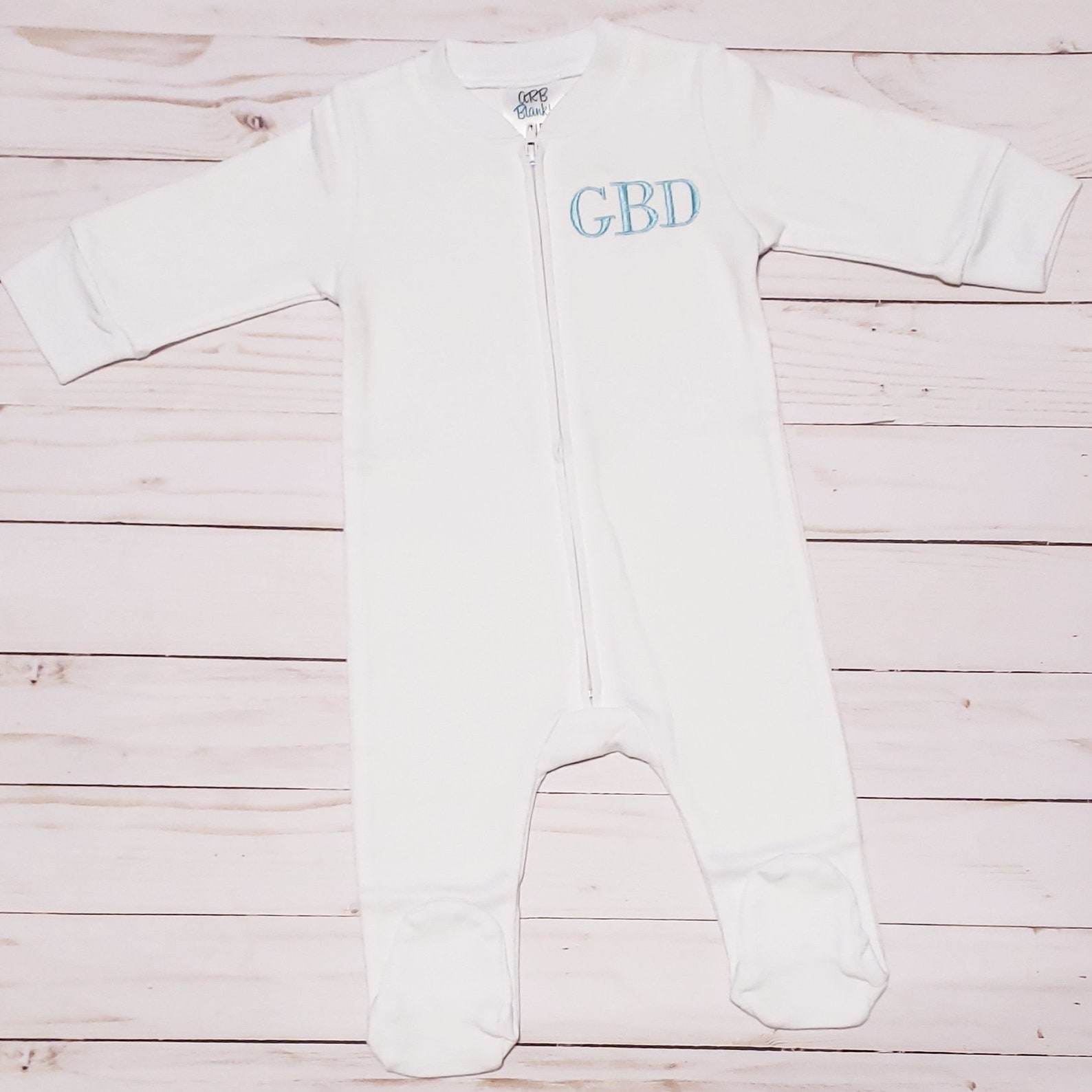 Monogrammed Newborn Sleeper New Baby Coming Home Outfit Baby Etsy