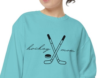 Hockey Mom Garment-Dyed Sweat-shirt Couleurs confortables Hockey Mom Sweat-shirt Hockey Mom