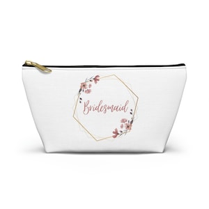 Floral Bridesmaid Boho Cosmetic Bag Bridal Party Makeup Bag Bachelorette Party Favor Bridesmaid Gift Wedding Party Gift