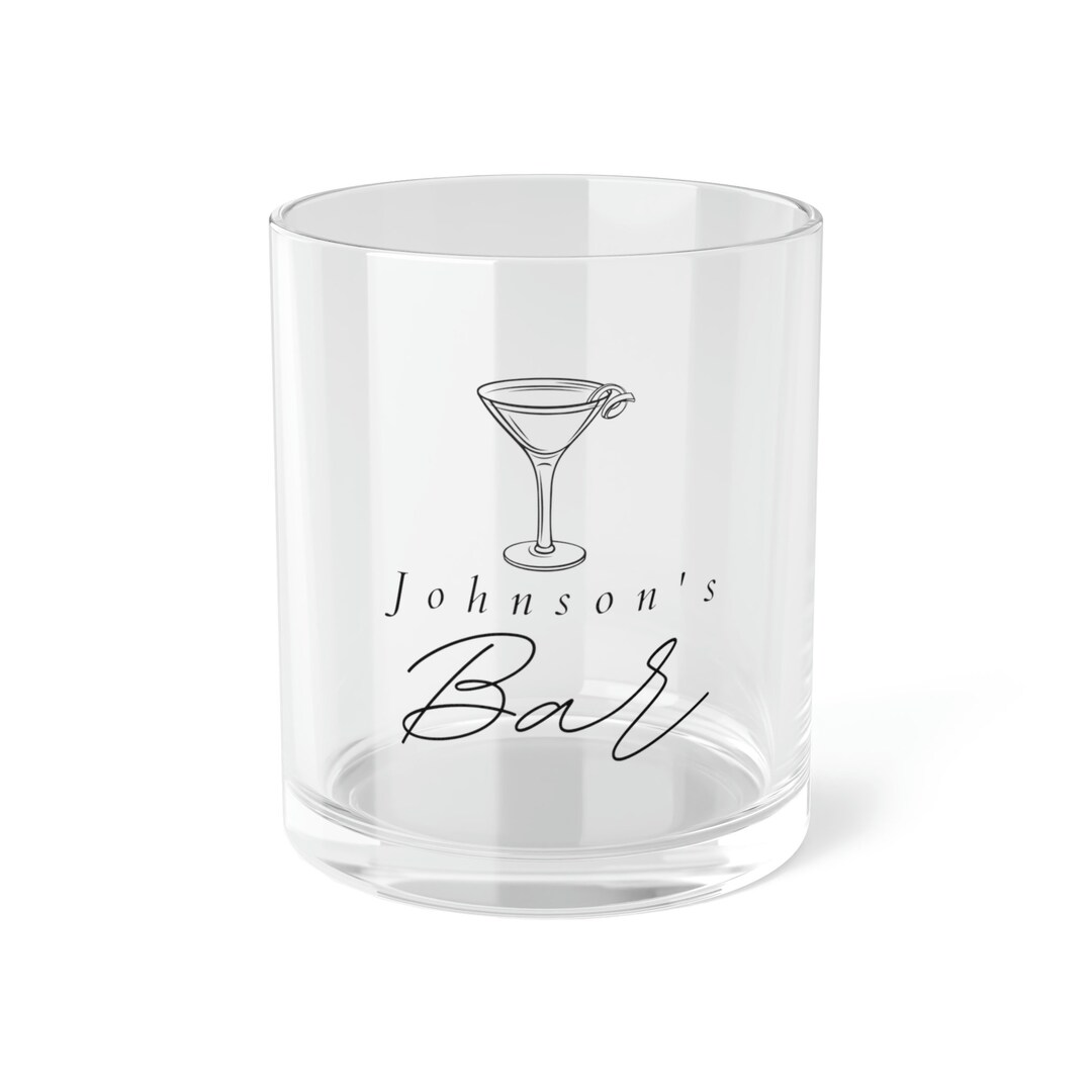 Personalized Bar Glass Custom Home Bar Drinking Glass Etsy