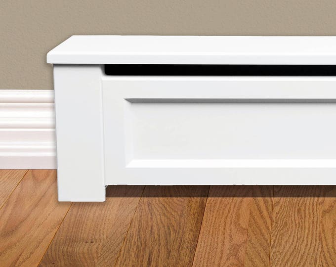 Shaker Style 3 Ft. Wood Baseboard Heater Cover Kit in White Etsy