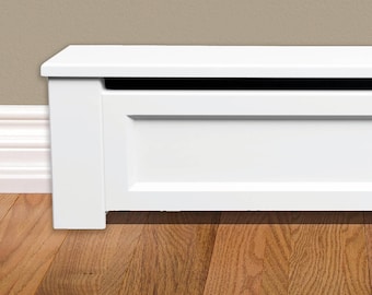 Shaker Style 6 Ft Wood Baseboard Heater Cover Kit In White Etsy