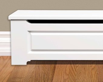 Shaker Style 6 Ft Wood Baseboard Heater Cover Kit In White Etsy