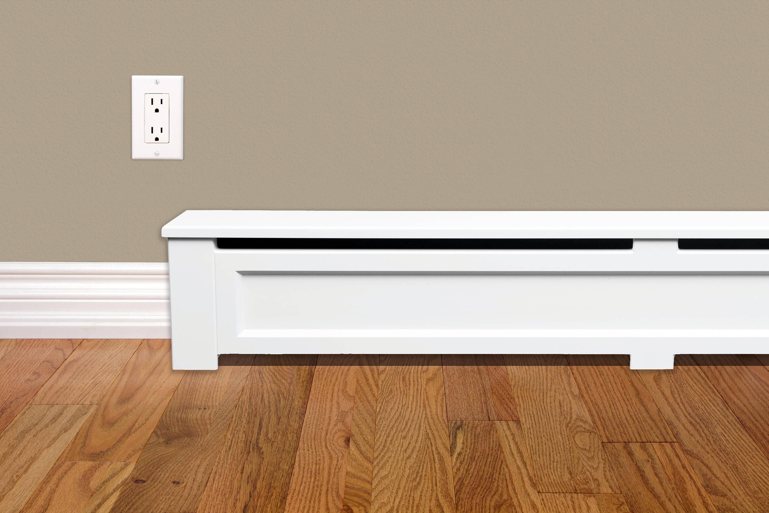 Shaker Style 3 ft. Wood Baseboard Heater Cover Kit in White Etsy.de
