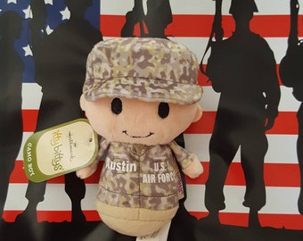 Military itty bitty, Itty bitty soldier, US Air Force, Army, Navy, Marines Camo Itty Bitty Customized Military Plush, Military Doll