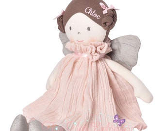 Organic Doll, Personalized Doll, Custom Rag Doll, Fairy Doll, Baby Shower Gift, Newborn Gift, Baby Girl Gift, Plush Doll, First Doll