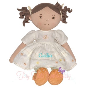 Personalized Dolls, Rag Doll, Custom Rag Doll, Baby Shower Gift, First Baby Doll, Plush Doll, Personalized Dolls for Baby Girls