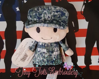 Navy Itty bitty Soldier, Military Itty Bitty US Air Force, Army, Navy, Marines Camo Itty Bitty Customized Military Itty Bitty