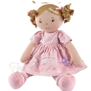 Personalized Dolls, Rag Doll, Custom Rag Doll, Baby Shower Gift, First Baby Doll, Plush Doll, Personalized Dolls for Baby Girls