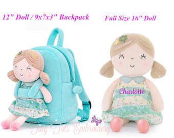Amazon Com Young Buds Baby Doll Carrier Storage Bag Backpack Portable Bag Doll Accessories For 14 18 Doll Pink Toys Games