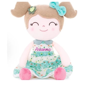 Personalized First Doll, Rag Doll, Custom Rag Doll, Baby Shower Gift, First Baby Doll, Plush Doll, Personalized Dolls for Baby Girls
