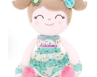 Personalized First Doll Rag Doll Custom Rag Doll Baby Shower Gift First Baby Doll Plush Doll, Personalized Dolls for Baby Girls