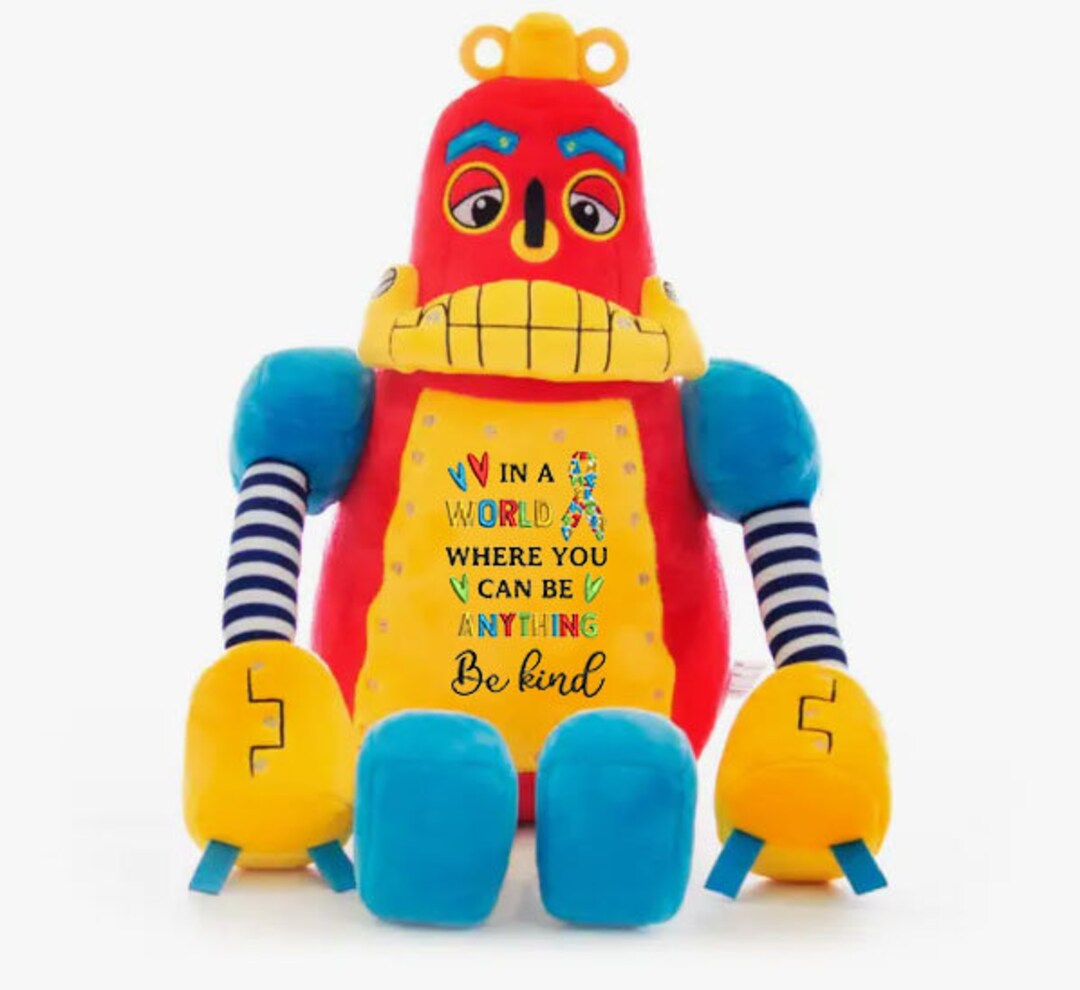 Robot Stuffed Animal, Autism Toy, Big Brother Gift, Personalized Gift