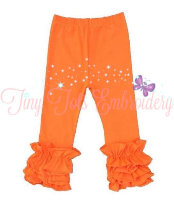 Orange Leggings, Ruffled Leggings, Orange Icing Leggings Halloween Leggings  Thanksgiving Leggings Toddler Ruffled Pants -  Canada