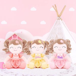 Personalized Dolls, Rag Doll, Heart Doll, Baby Shower Gift, First Baby Doll, Plush Doll, Personalized Dolls for Baby Girls
