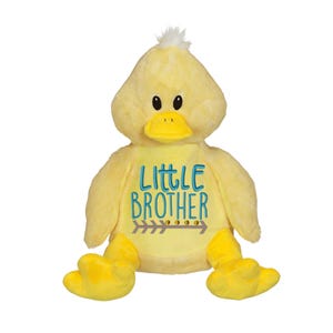 Personalized Duck Plush Toy: Embroidered Newborn Keepsake Gift