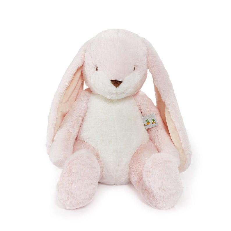 Custom Embroidered Rabbit Plush Baby Keepsake Personalized Name Monogram Bunny Toy Soft Snuggly Material Newborn Baby Gift Collection Nursery Stuffed Animal Premium Quality Easter Basket Present Perfect Baby Shower Surprise Timeless