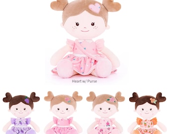 Personalized Dolls Rag Doll Custom Plush Doll Baby Shower Gift First Baby Doll Embroidered Dolls for Baby Girls