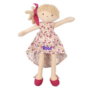 LIMITED EDITION Personalized Rag Doll, Natural Doll, Personalized Doll, Baby Shower Gift, First Baby Doll, One Year Old Girl Gift