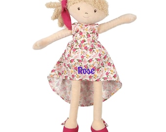 LIMITED EDITION Personalized Rag Doll Natural Doll Personalized Doll Baby Shower Gift First Baby Doll One Year Old Girl Gift