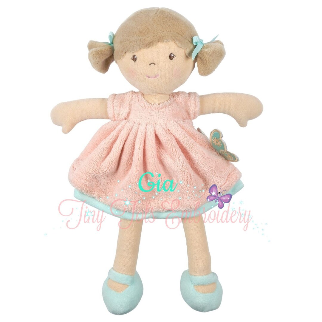 Personalized Dolls, Embroidered Doll, Custom Rag Doll, Baby Shower Gift