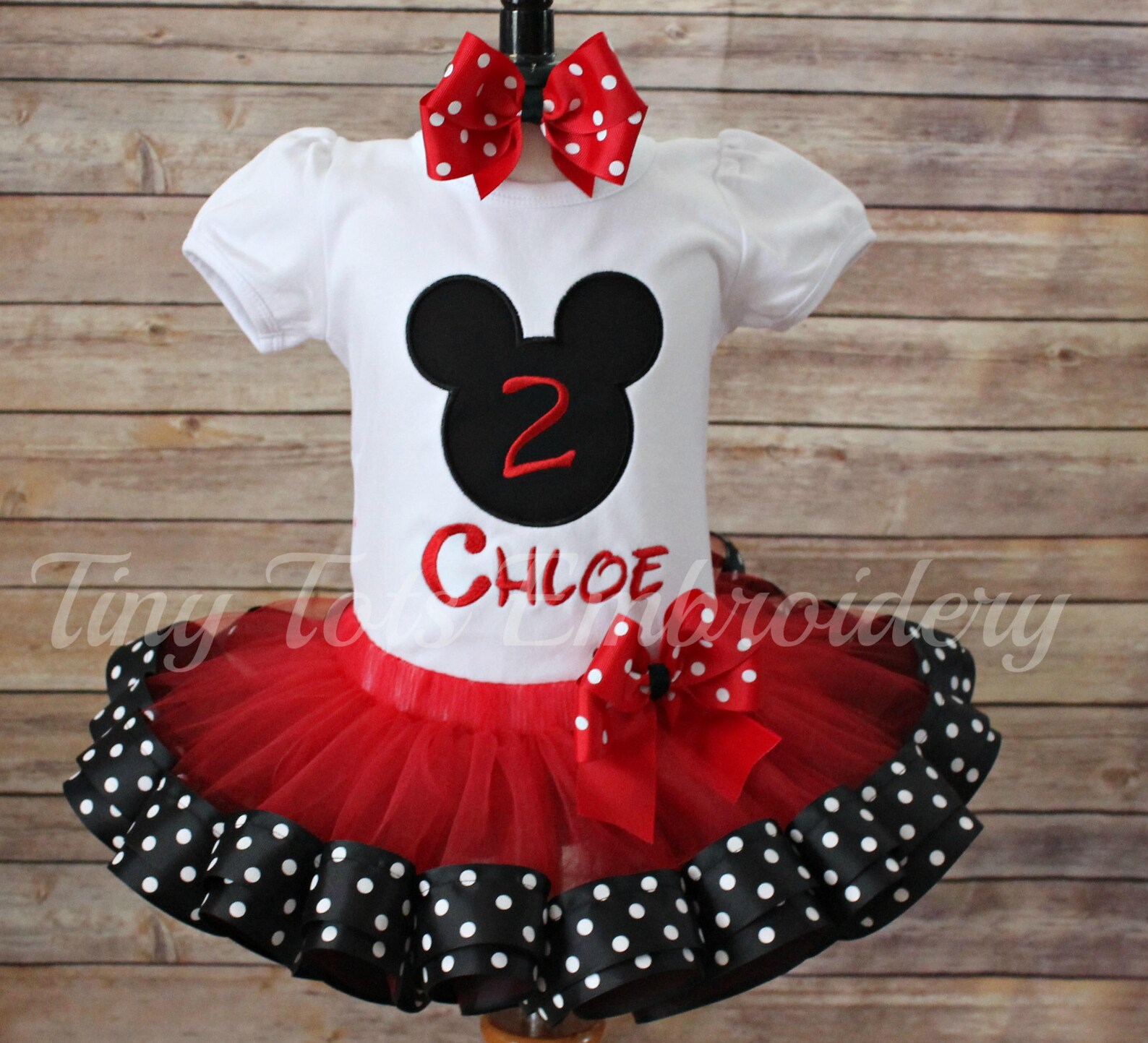 Mickey Mouse Birthday Outfit Mickey Tutu Outfit Includes | Etsy
