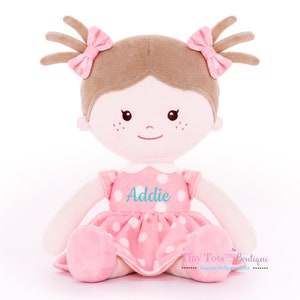 Personalized Dolls, Rag Doll, Custom Rag Doll, Baby Shower Gift, First Baby Doll, Plush Doll, Personalized Dolls for Baby Girls
