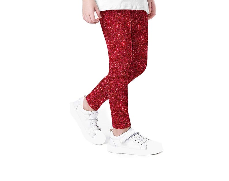 Girl's Sequin Leggings, Baby Girl Sparkle Pants, Toddler Pants