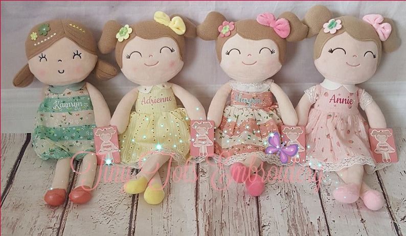 Personalized Dolls, Custom Baby Doll, Baby Shower Gift, First Baby Doll, Plush Doll, Personalized Dolls for Baby Girls *U.S. SELLER*