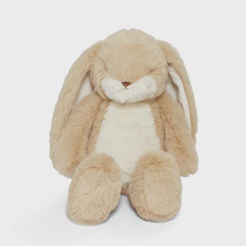 Baby Shower Gift Personalized Embroidered Bunny Toy Custom Name Monogram Keepsake Soft Plush Rabbit Newborn Baby Present Nursery Stuffed Animal Collection Easter Basket Surprise Premium Quality Snuggly Material Timeless Treasure Perfect