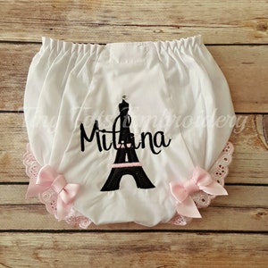 Paris Princess Birthday Tutu Outfit Includes Top, Ribbon Tutu & Hairbow Any colors of your choice image 3