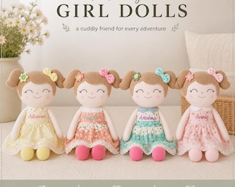 Poupées personnalisées poupée bébé personnalisée premier anniversaire cadeau surprise tissu brodé peluche douce compagnon bambin fille souvenir jouet nom