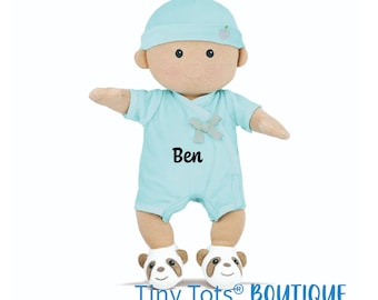 Muñeca bebé orgánica: Regalo personalizado para recién nacidos con caja