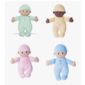 Première poupée bébé, poupée personnalisée BIO, hochet en peluche personnalisé, cadeau bébé, cadeau nouveau-né, poupée personnalisée, cadeau de baptême, cadeau bébé fille