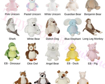 Embroidered Birth Stat Stuffed Animal: Personalized Newborn Keepsake